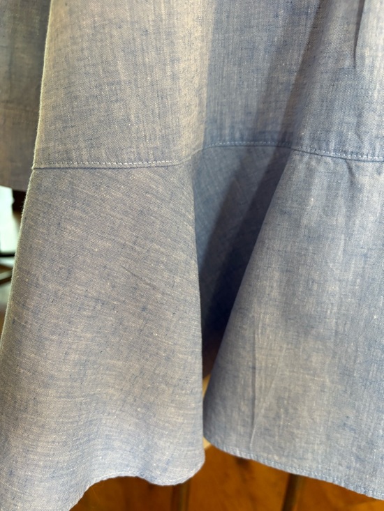 Tuckernuck Chadwick Chambray Dress | Coastal Preppy Blue | Size L - Picture 4 of 11